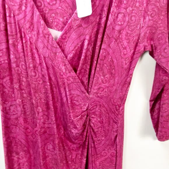 Soft Surroundings Hyannis Maxi Dress NWT Ruched Side Wrap Multi Women's Small - Picture 6 of 12